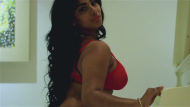 Big boobs Indian housewife in red bra mms scandal