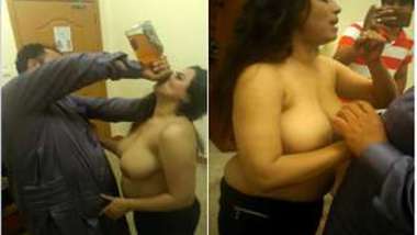 Drunk Paki man wants XXX girlfriend to drink alcohol before sex