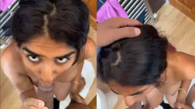 Chennai girl gives a Tamil blowjob in the bathroom